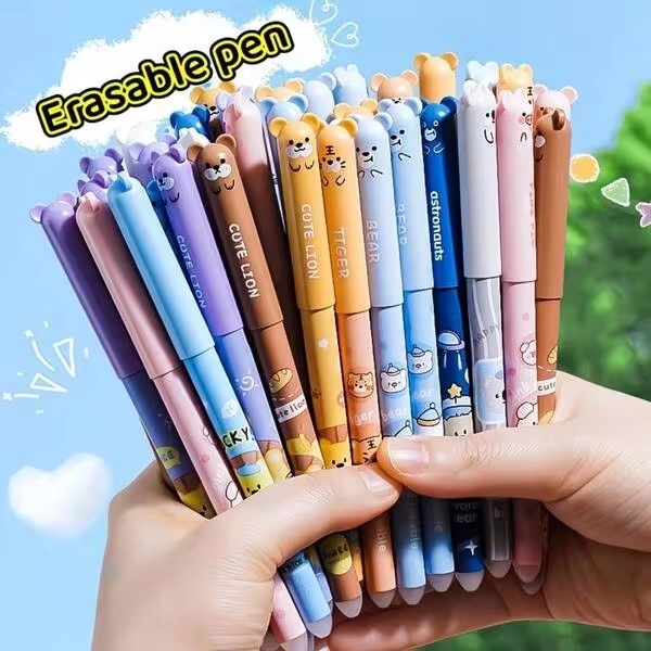 ชุดปากกาเจลลบได้รูปสัตว์ 25 ชิ้น หมึกสีน้ำเงิน มียางลบในตัว ปลาย 0.5 มม. ดีไซน์จับนุ่มสบาย เหมาะสำหรับการจดบันทึกและเขียน อุปกรณ์สำนักงานและโรงเรียนที่เหมาะสม ของขวัญวันเกิด คริสต์มาส วาเลนไทน์ ปีใหม่ เพื่อน และอีสเตอร์