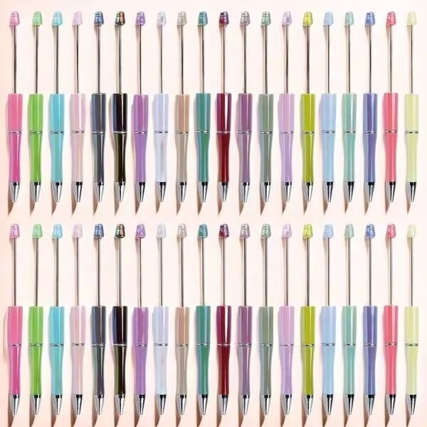60ชิ้น/ชุด ปากกาเจลเติมสีมาการองสีรุ้งเคลือบ UV ลูกปัด ชุดอุปกรณ์ทำเครื่องประดับ DIY งานฝีมือสร้างสรรค์ กลับไปโรงเรียน