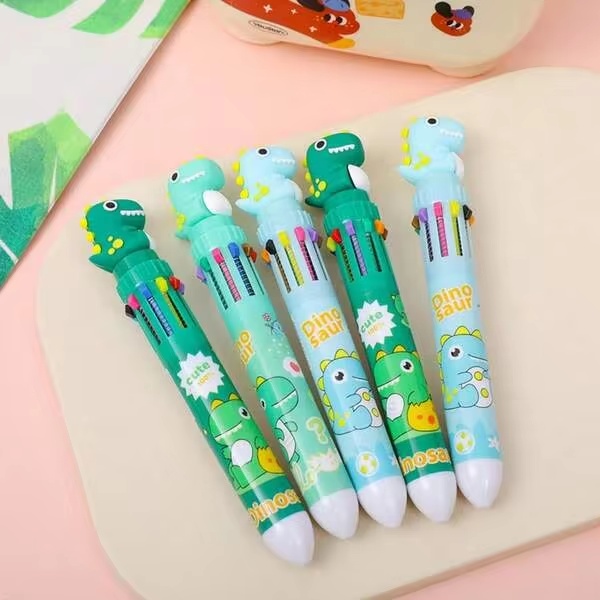3 ชิ้น ปากกาลูกลื่นไข่มังกรใหม่ 10 สี ปากกาคลิกหลายสี ปากกาบันทึกที่มีมูลค่าสูง ปากกาสีสันสดใส 10 สี ของรางวัล ของขวัญสำหรับครู ปากกาโรงเรียน เครื่องเขียน
